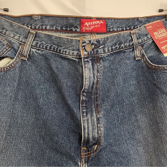 Arizona Jean Co. Denim Jeans 42x30 NWT Relaxed Fit Straight leg - Picture 4 of 6